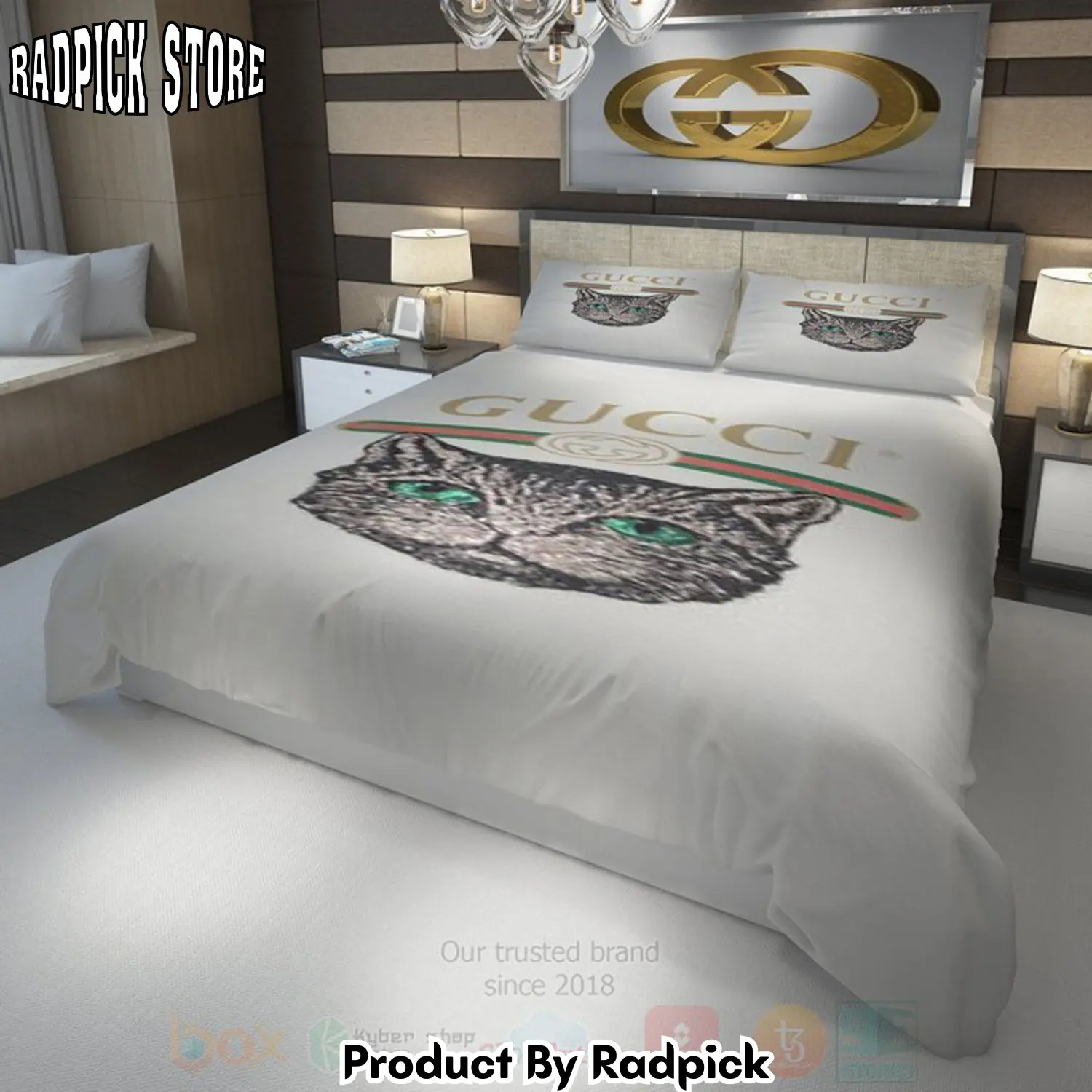 Radpick best cat gucci inspired duvet cover bed sets rp3278376